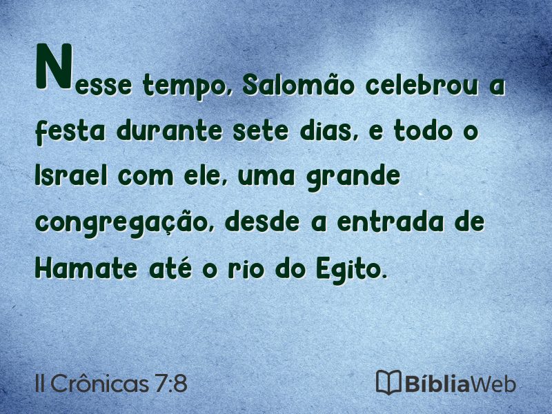 II Crônicas 7:8 em imagem para compartilhar