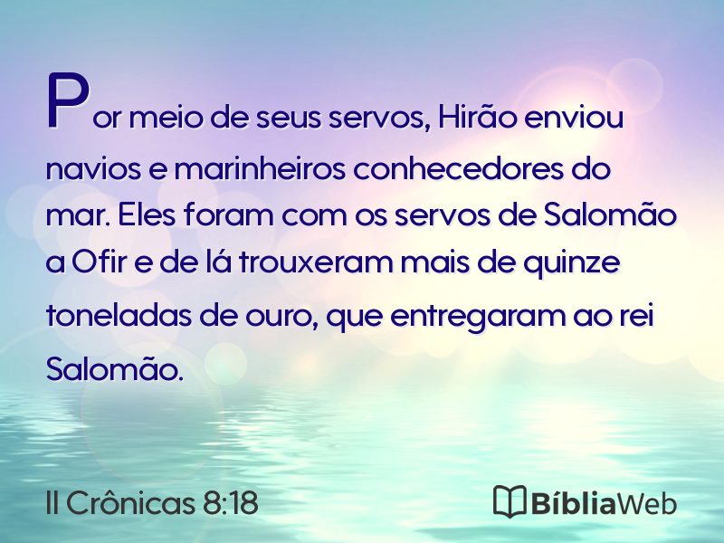 II Crônicas 8:18 em imagem para compartilhar