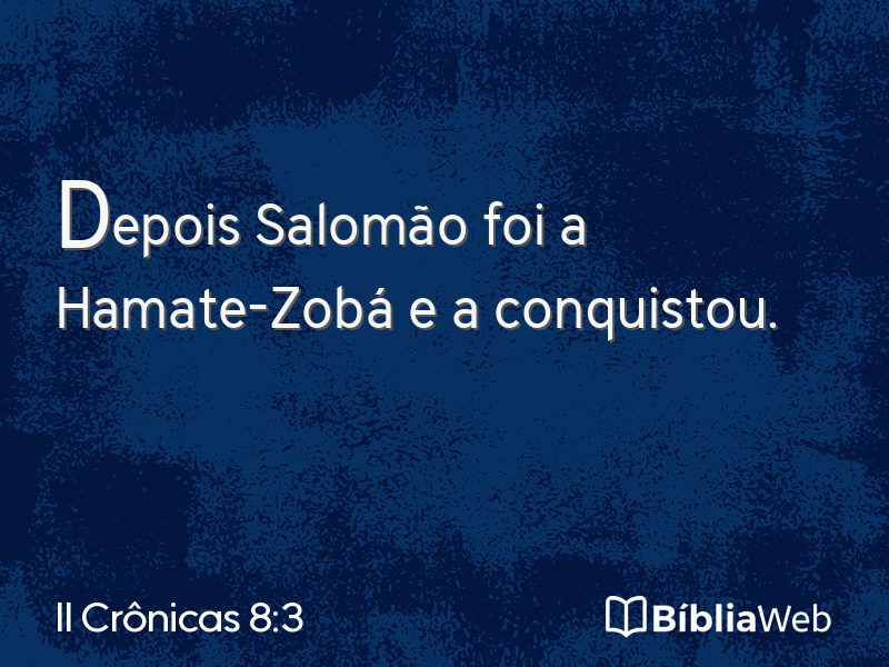 II Crônicas 8:3 em imagem para compartilhar