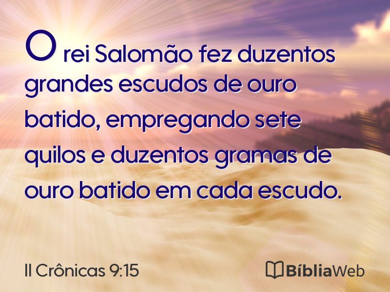 II Crônicas 9:15 em imagem para compartilhar