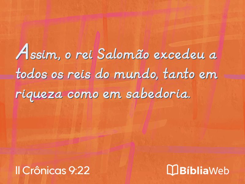 II Crônicas 9:22 em imagem para compartilhar