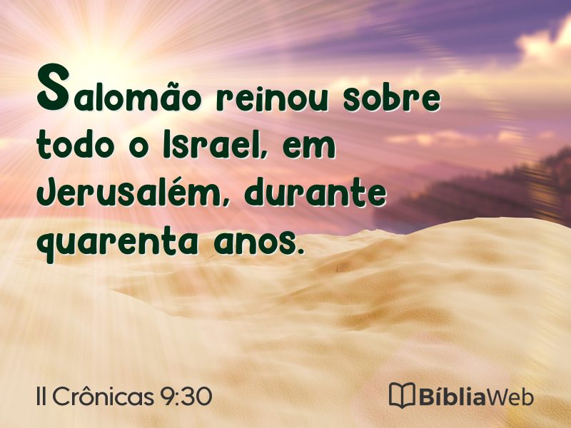 II Crônicas 9:30 em imagem para compartilhar