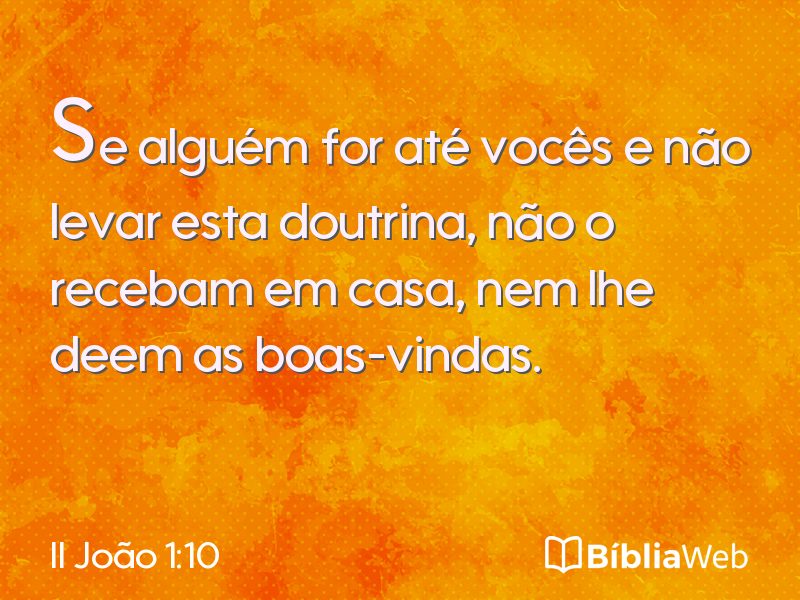 II João 1:10 em imagem para compartilhar