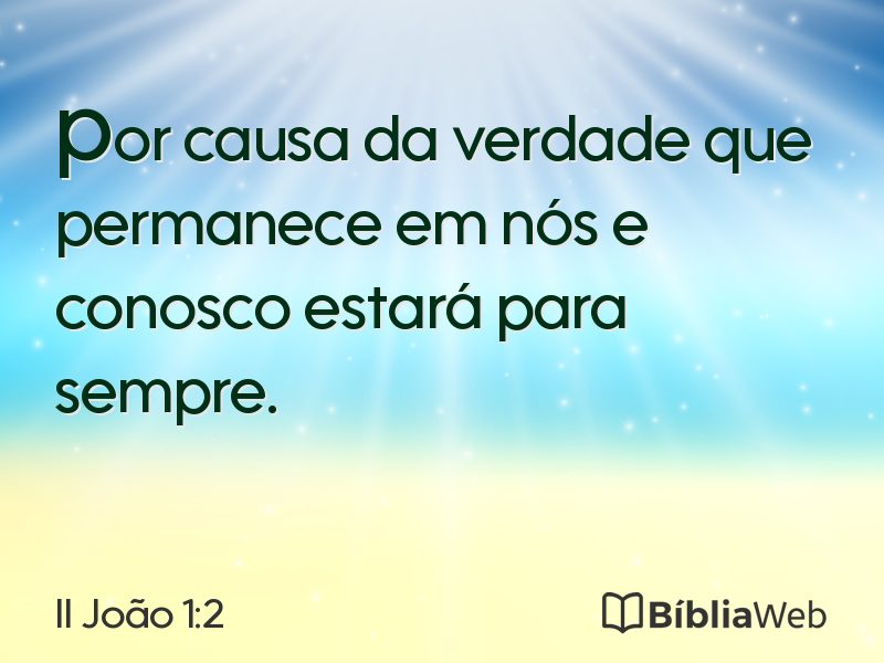 II João 1:2 em imagem para compartilhar