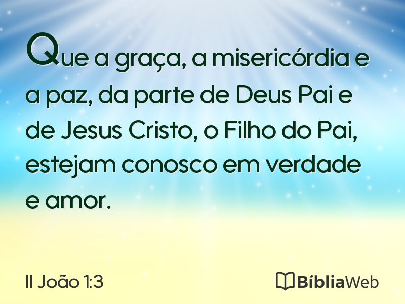 II João 1:3 em imagem para compartilhar