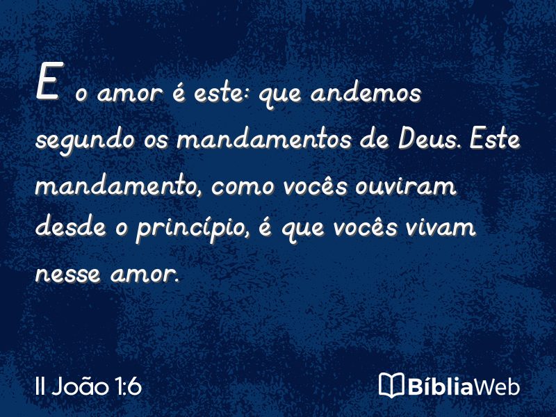 II João 1:6 em imagem para compartilhar