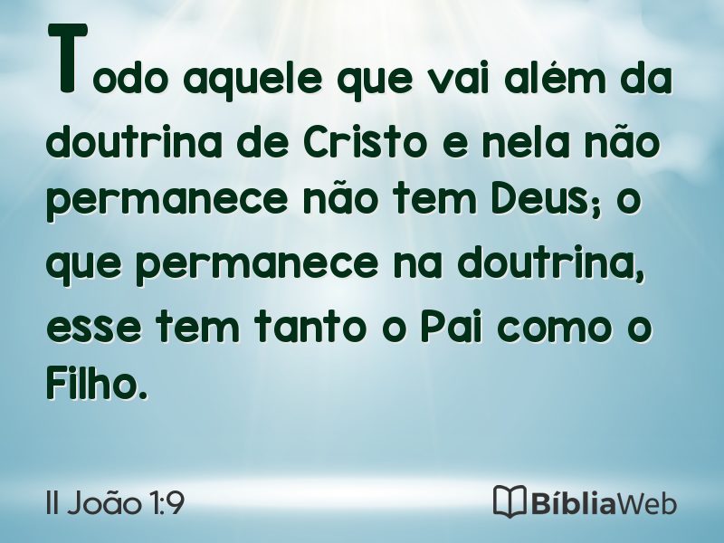 II João 1:9 em imagem para compartilhar