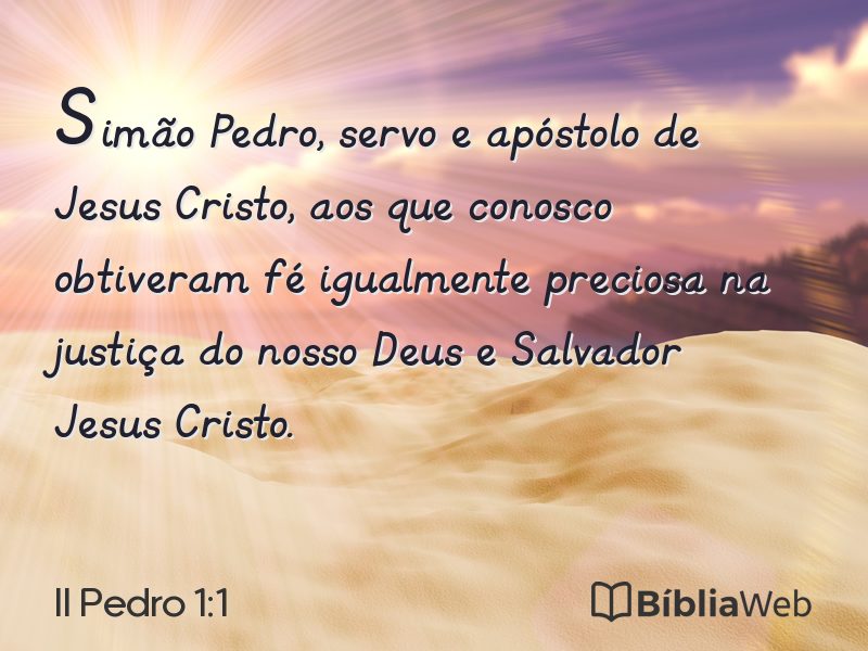 II Pedro 1:1 em imagem para compartilhar