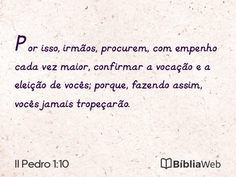 II Pedro 1:10 em imagem para compartilhar