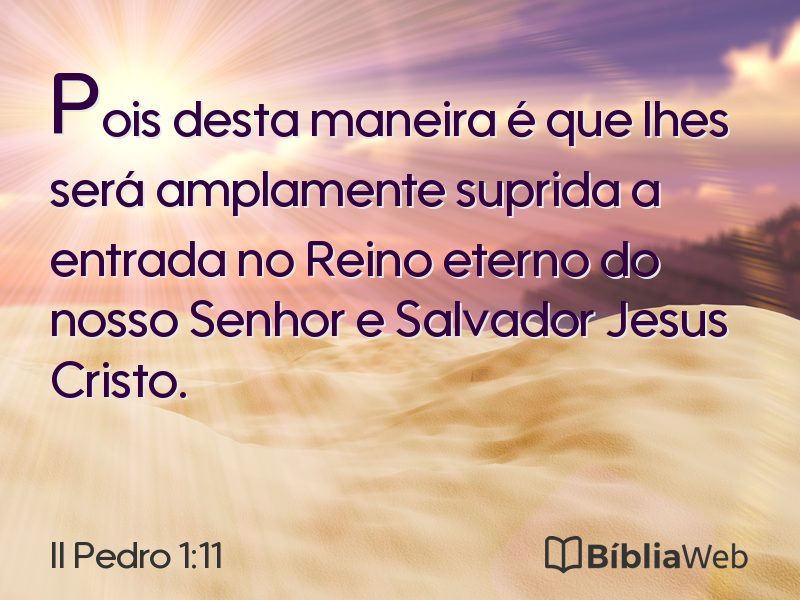 II Pedro 1:11 em imagem para compartilhar