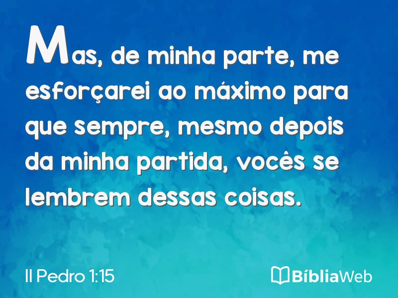 II Pedro 1:15 em imagem para compartilhar