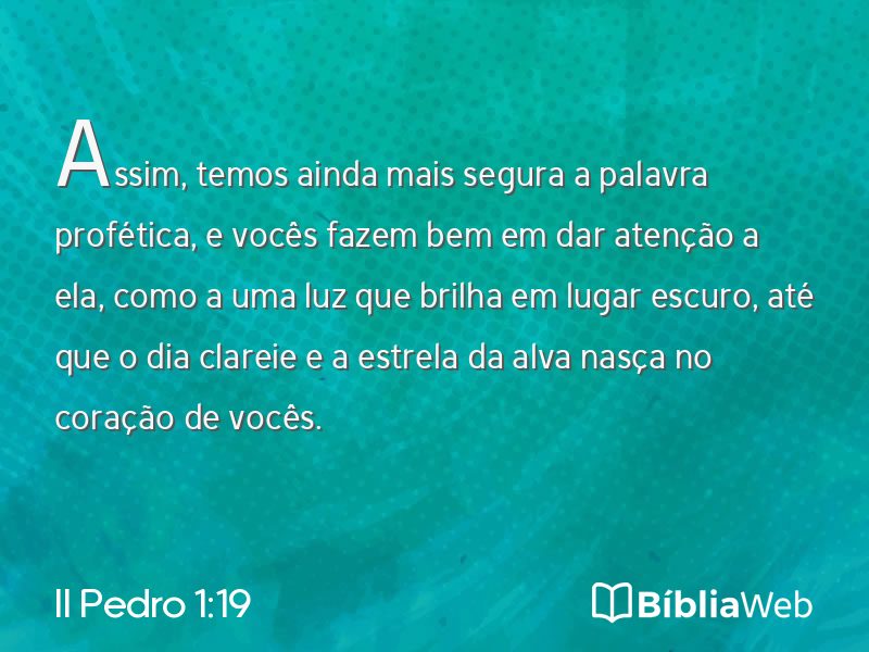II Pedro 1:19 em imagem para compartilhar