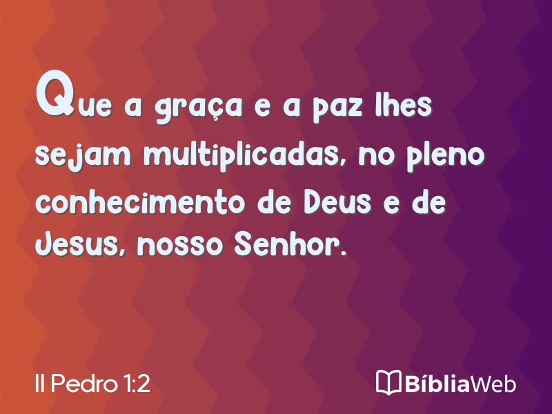II Pedro 1:2 em imagem para compartilhar