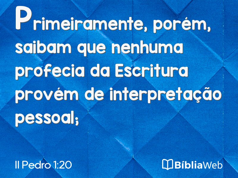 II Pedro 1:20 em imagem para compartilhar