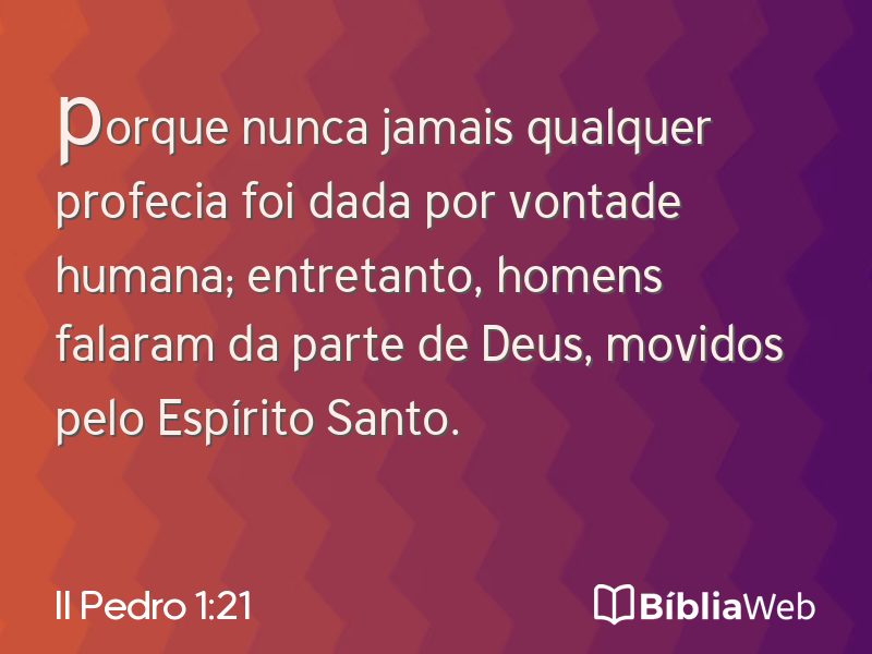II Pedro 1:21 em imagem para compartilhar