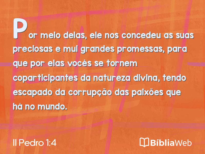II Pedro 1:4 em imagem para compartilhar