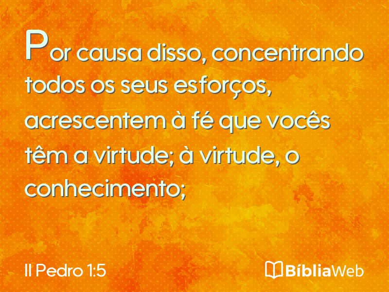 II Pedro 1:5 em imagem para compartilhar