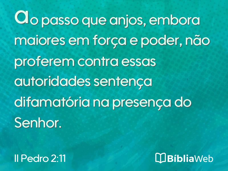 II Pedro 2:11 em imagem para compartilhar