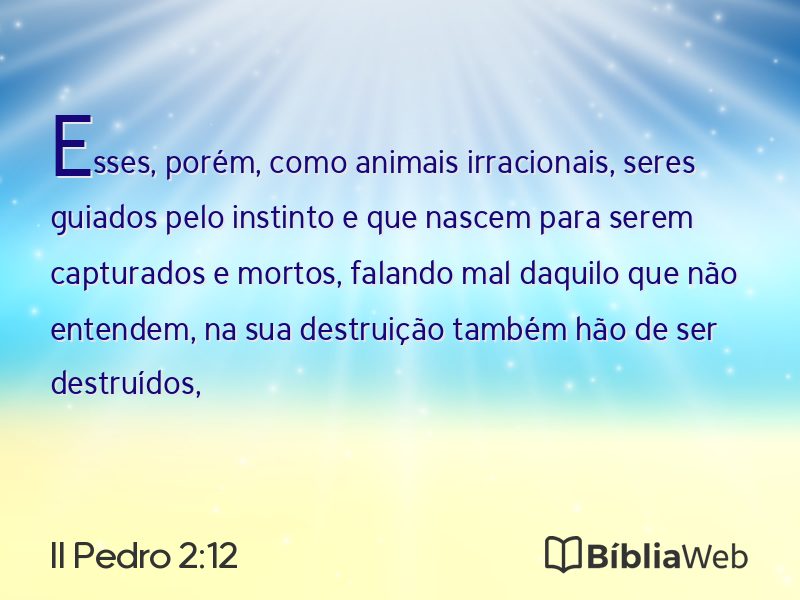 II Pedro 2:12 em imagem para compartilhar