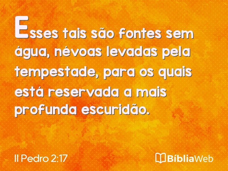 II Pedro 2:17 em imagem para compartilhar