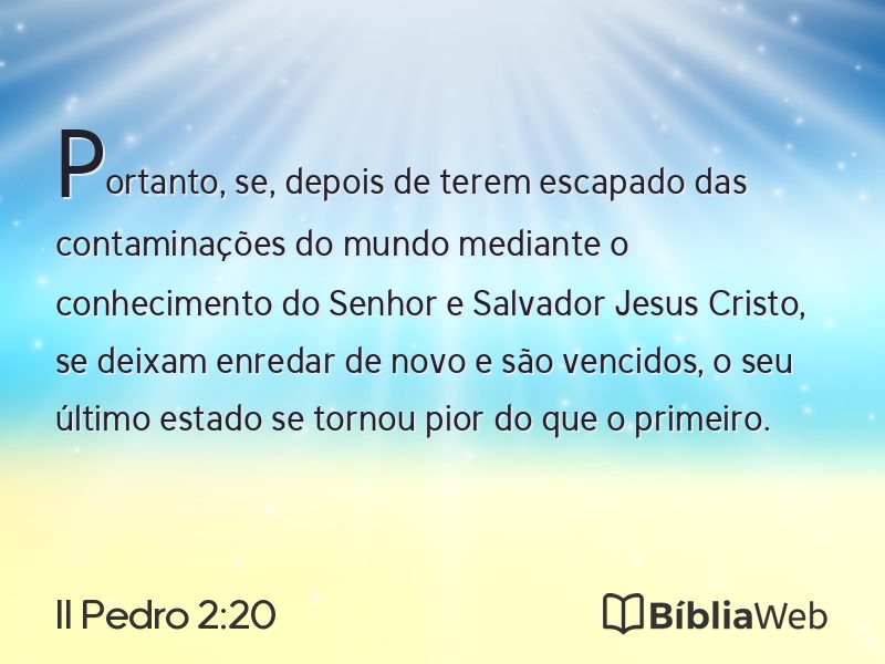 II Pedro 2:20 em imagem para compartilhar