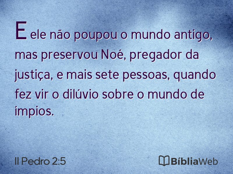 II Pedro 2:5 em imagem para compartilhar