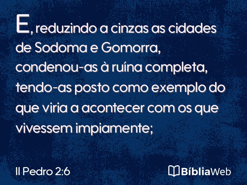II Pedro 2:6 em imagem para compartilhar