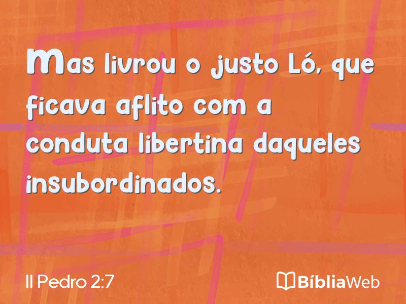 II Pedro 2:7 em imagem para compartilhar
