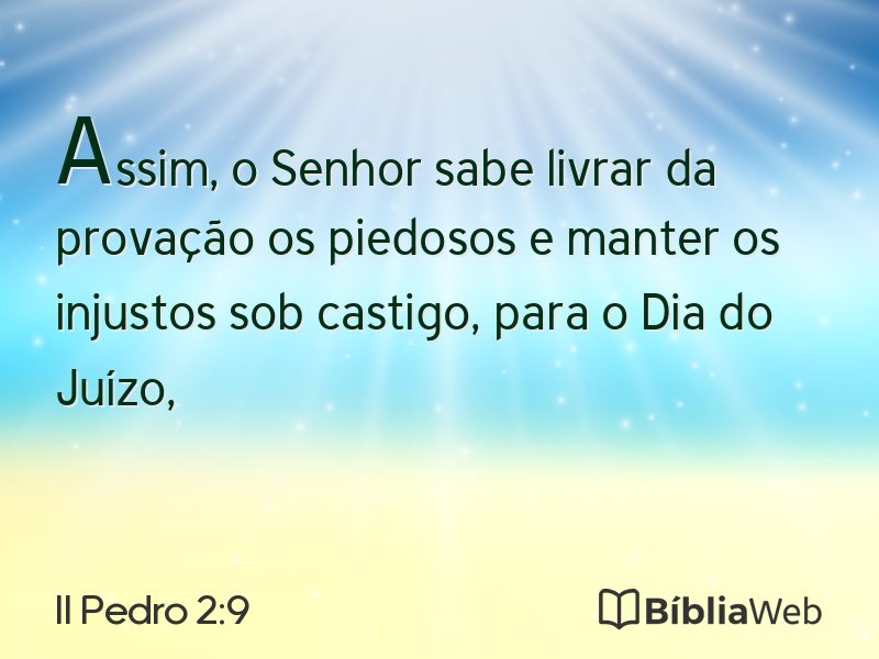 II Pedro 2:9 em imagem para compartilhar