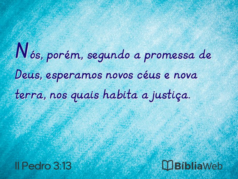 II Pedro 3:13 em imagem para compartilhar