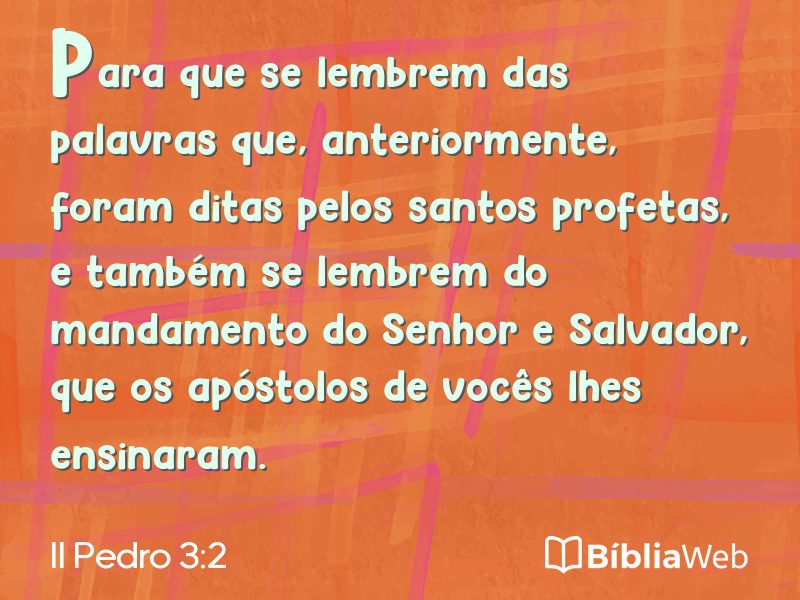 II Pedro 3:2 em imagem para compartilhar