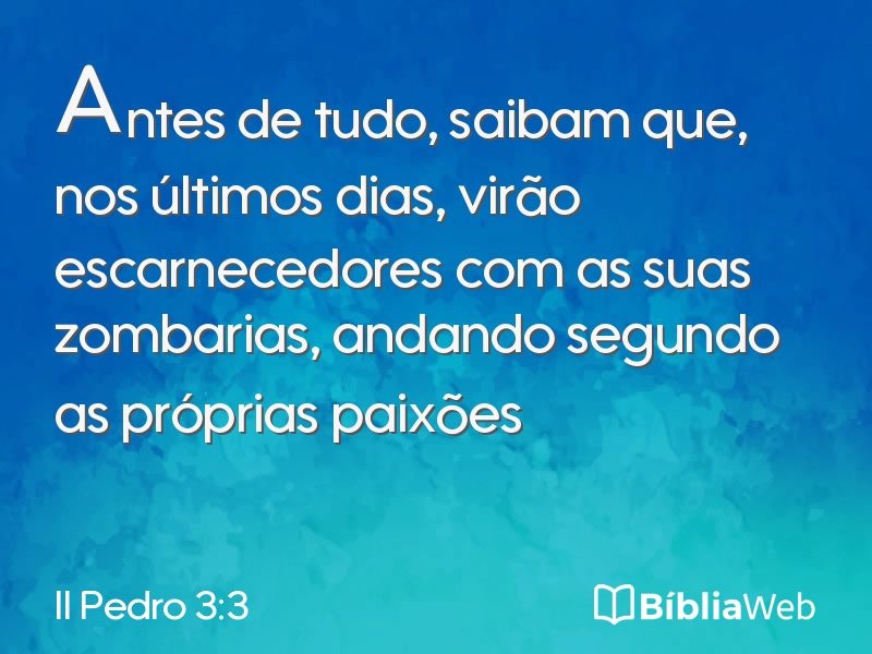 II Pedro 3:3 em imagem para compartilhar