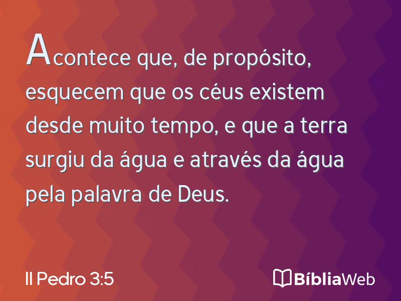 II Pedro 3:5 em imagem para compartilhar