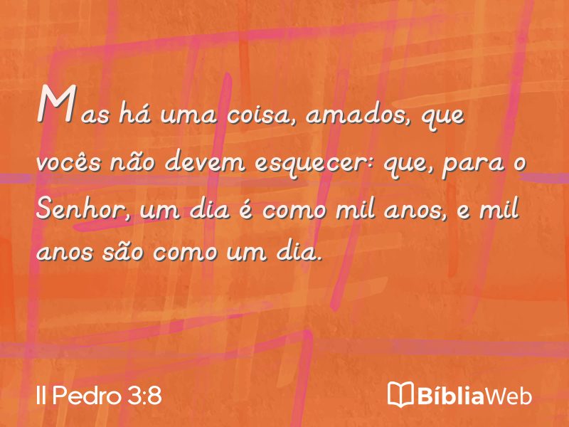 II Pedro 3:8 em imagem para compartilhar