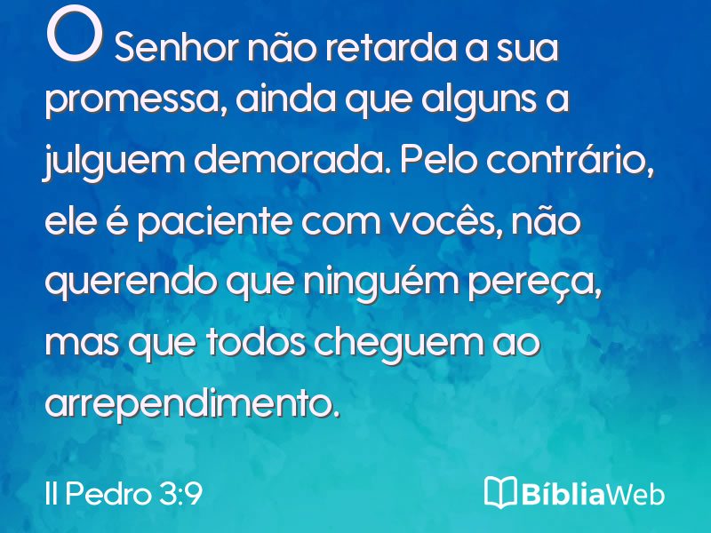 II Pedro 3:9 em imagem para compartilhar