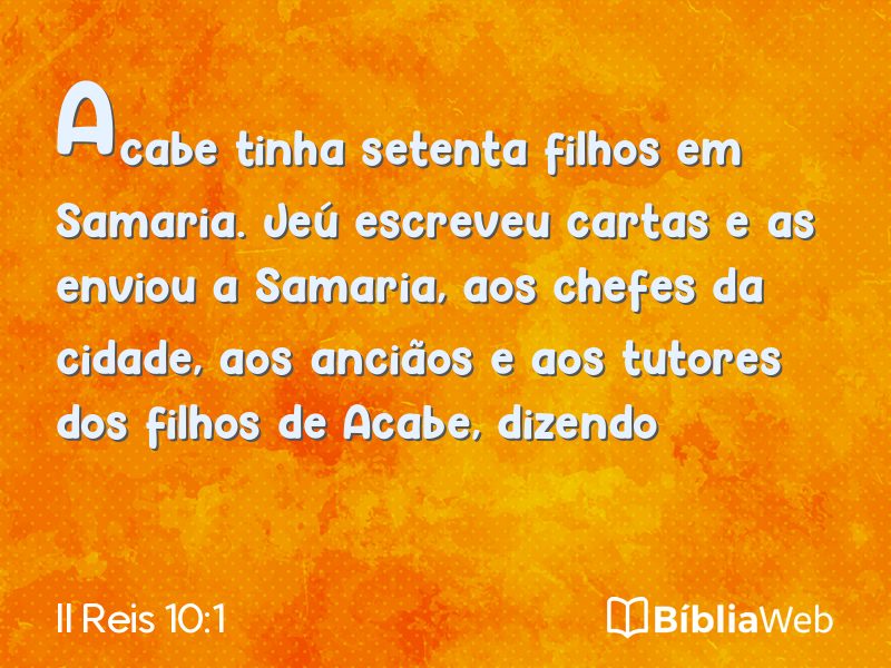 II Reis 10:1 em imagem para compartilhar