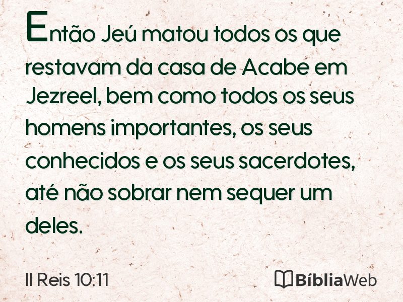 II Reis 10:11 em imagem para compartilhar