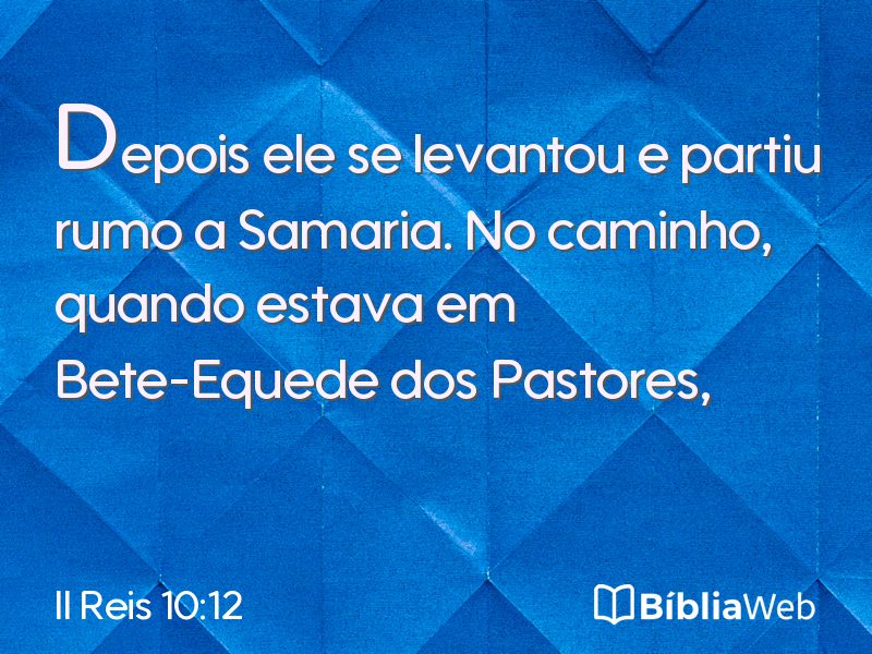 II Reis 10:12 em imagem para compartilhar