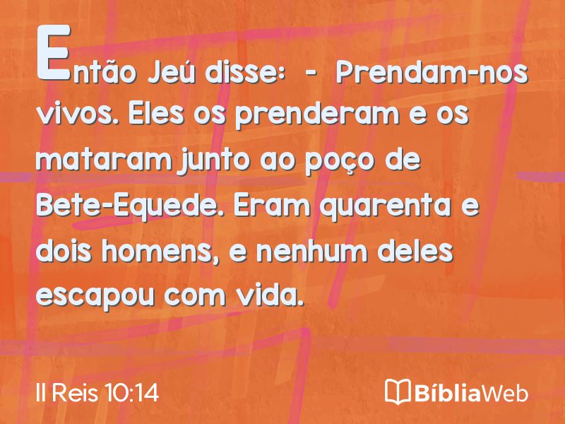 II Reis 10:14 em imagem para compartilhar
