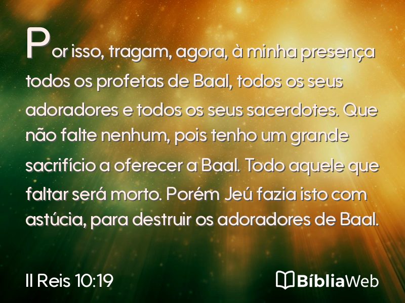 II Reis 10:19 em imagem para compartilhar