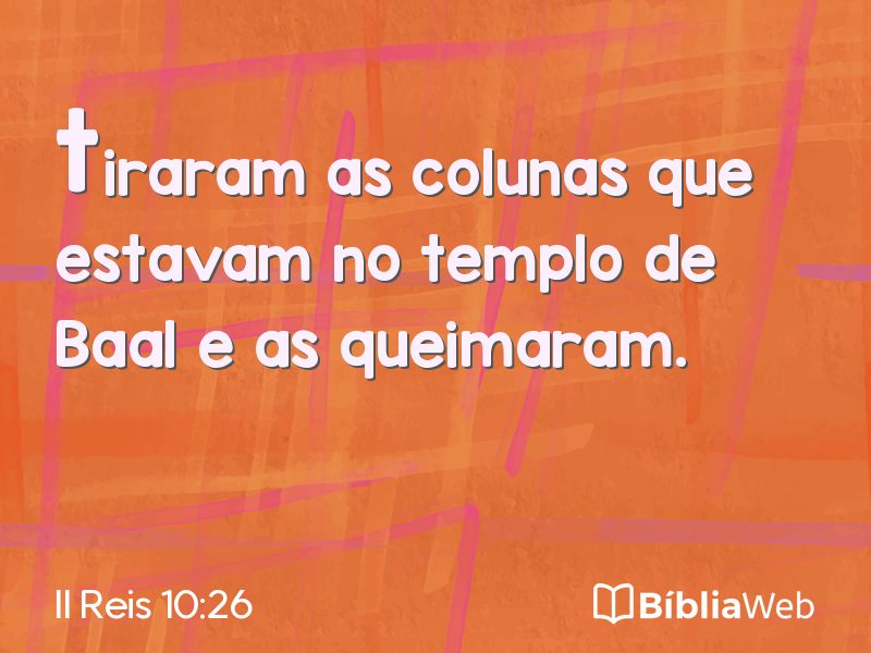 II Reis 10:26 em imagem para compartilhar