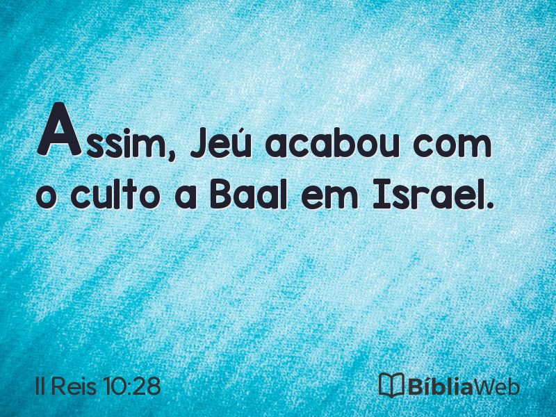 II Reis 10:28 em imagem para compartilhar
