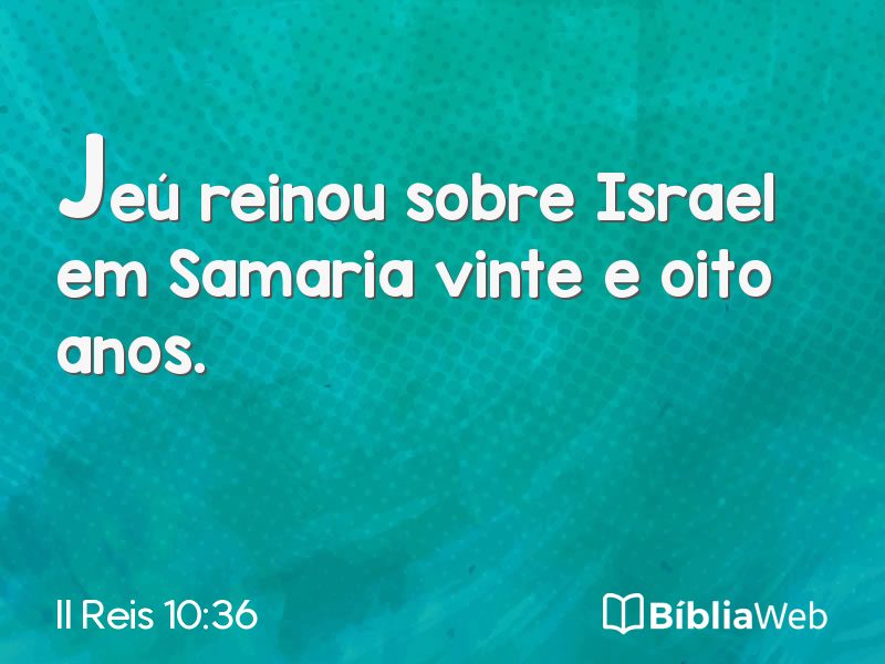 II Reis 10:36 em imagem para compartilhar