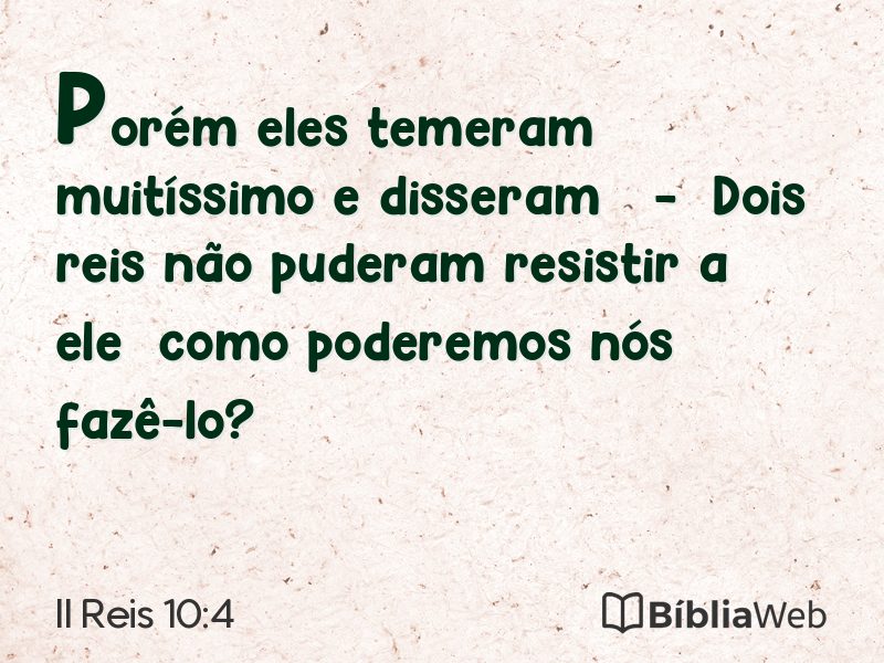 II Reis 10:4 em imagem para compartilhar