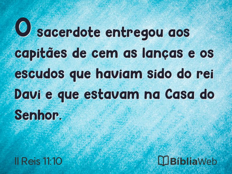 II Reis 11:10 em imagem para compartilhar