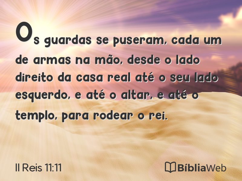 II Reis 11:11 em imagem para compartilhar