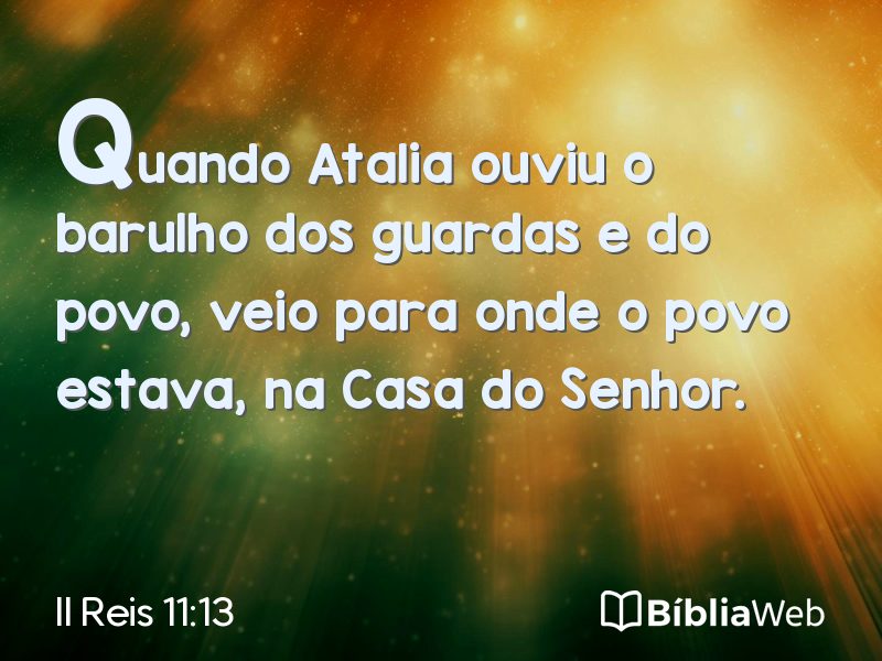 II Reis 11:13 em imagem para compartilhar