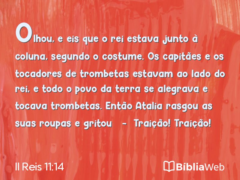 II Reis 11:14 em imagem para compartilhar