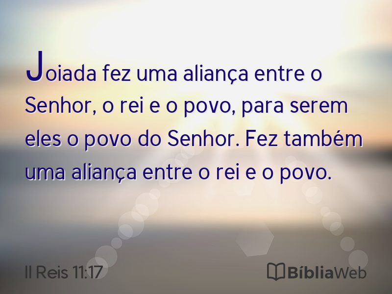 II Reis 11:17 em imagem para compartilhar