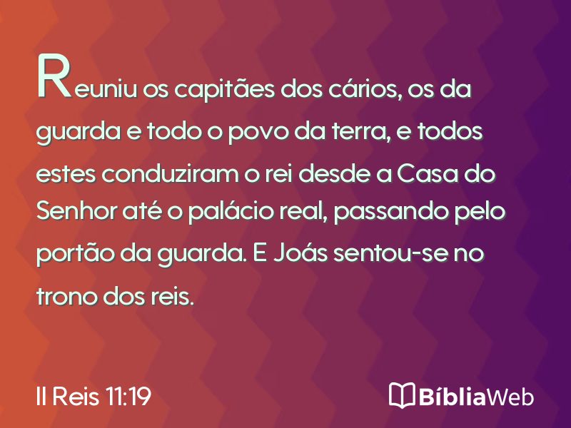 II Reis 11:19 em imagem para compartilhar